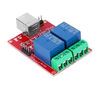 Jeffergarden Commutateur de Module de Relais USB à 2 Canaux, Taille Compacte, Contrôle Haute Performance pour PC et Petits Appareils (commutateur de commande usb)