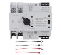 Jeffergarden Commutateur de Transfert Automatique à Double Puissance 2P 100A, Commutateur Manuel Automatique de Contrôle D'application WiFi avec Support sur Rail pour Laboratoire de Centre