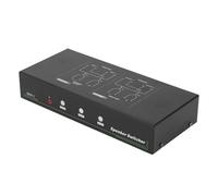 Jeffergarden Commutateur Manuel de Haut Parleur avec Télécommande, 1 | Sélecteur de Haut Parleur Interface XLR, Signal Hi Fi sans Perte, 2200 W par Canal, Boîtier Métallique, Usage Home Cinéma