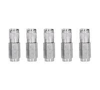 Jeffergarden Coupleur de Graisse 5 Pièces, Buse Plate à Verrouillage Rapide en Alliage pour l'entretien de l'équipement, Accessoire de Graisse Antidérapant pour Le Traitement Mécanique