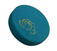 Jeffergarden Coussin de Méditation en Coton et Mousse Dure, Oreiller de Sol en Lin pour la Pratique du Yoga Zen, Coussin Rond de 15,7 Pouces avec Housse Amovible et Lavable pour Tatami de Bureau à