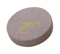 Jeffergarden Coussin de Méditation en Coton et Mousse Dure, Oreiller de Sol en Lin pour la Pratique du Yoga Zen, Coussin Rond de 15,7 Pouces avec Housse Amovible et Lavable pour Tatami de Bureau à