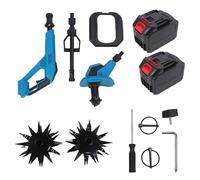 Jeffergarden Cultivateur sans Fil, Motoculteur électrique alimenté par Batterie 360 TR/Min avec 2 Batteries 4500 MAh, pour Petits Espaces, Jardins Extérieurs (Prise UE)