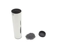 Jeffergarden Cylindre Sable Shaker Instrument de Percussion Latin en Acier Inoxydable pour les Batteurs et les Artistes (SILVER)