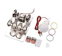 Jeffergarden Double Cylindre 12v Générateur Science Science Aids Kit de Moteur Moteur Stirling avec Volant pour Le Décor de Bureau Scolaire