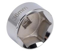 Jeffergarden Douille de Filtre à 36 Mm CR V en Acier 6 Points avec Forme Hexagonale pour Compartiments Moteur étroits, Retrait et Installation