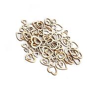 Jeffergarden Enfant en Bois en Forme de Coeur, Pendentif Décoratif de 200pcs Durable, Décoration de Maison de Coeur de Surface Polie, Lisse et Belle pour les Cadeaux à la Maison (Livraison mixte de