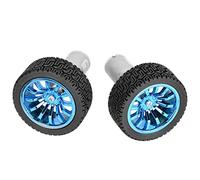 Jeffergarden Ensemble de 2 Pièces Cc 6V 280 Tr/min 25Ga370, Encodeur de Roue Moteur à Engrenages Cc Arbre de 4Mm avec Support de Montage Kits de Roues de 65Mm