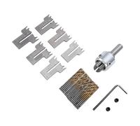 Jeffergarden Ensemble de Forets pour Fabrication de Perles en Bois, Ensemble de Coupe-anneau en Acier allié de 16 Mm à 21 Mm, Outils de Fabrication de Perles de Bijoux avec 6 Lames et 20 Forets pour