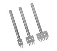 Jeffergarden Ensemble de Perforatrices pour le Cuir, Outil de Perforation d'espacement en Acier avec 3 Ciseaux à Coudre 2 4 6 Dents 4 Mm 5 Mm 6 8 pour la Gravure de Maroquinerie, Laçage de