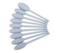 Jeffergarden Ensemble de Rouleaux de Texture d'Argile Outils en Plastique pour Argile Polymère 9 Pièces Bâtons de Motif avec Poignées Ergonomiques et Motifs Ovales Amovibles pour Poterie Sculpture