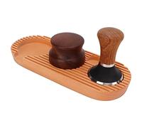 Jeffergarden Ensemble Doseur et Distributeur de café, Manche en Bois de Hêtre, Station de Bourrage Multifonctionnelle avec Base de 58 Mm pour Usage Domestique et (Base en L 58 mm/2,3 pouces)