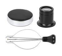 Jeffergarden Ensemble d'outils Universels de Réparation de Montres, Aluminium ABS, Dissolvant de Main et Loupe pour Horlogers à la Maison ou en Atelier