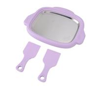 Jeffergarden Fabricant de Crème Glacée Roulée, 304 Machine de Torréfaction en Acier Inoxydable Refroidissement Uniforme de Refroidissement avec 2 Pelles pour Boisson Froide (PURPLE)