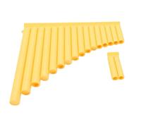 Jeffergarden Flûte de Pan 16 Tuyaux C clé Instrument Traditionnel Chinois (YELLOW)