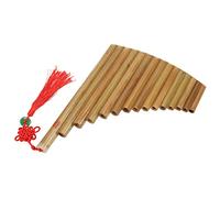 Jeffergarden Flûte de Pan, Matériau en Bambou, 15 Tuyaux G Key Panpipes, Instrument à Vent pour Débutants et étudiants (Main Droite)