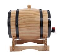 Jeffergarden Fût de Chêne à Vin pour Bar Valve de Contrôle Haute Qualité 5L | Grain de Bois Clair, Fabriqué En Bois De Pin Solide Et Durable, Fabrication Artisanale, Polissage Méticuleux