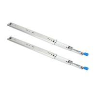 Jeffergarden Glissière de Tiroir à Roulement à Billes Glissières de Verrouillage Robustes, capacité de Charge de 120 Kg Extension à Triple Pli Détachable Montée sur le côté pour Armoires et Tiroirs