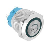 Jeffergarden Haute sensibilité, Interrupteur à Bouton-poussoir à 4 Broches, IP65 Bon, 5 Couleurs d'émission en Option, Métal étanche, Auto-réinitialisation, Coque en Acier Inoxydable, momentané,