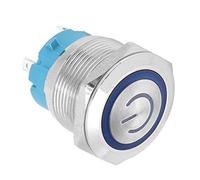 Jeffergarden Haute sensibilité, Interrupteur à Bouton-poussoir à 4 Broches, IP65 Bon, 5 Couleurs d'émission en Option, Métal étanche, Auto-réinitialisation, Coque en Acier Inoxydable, momentané,