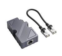 Jeffergarden Injecteur PoE GigE 150 W, Surtensions et Protection ESD, Câble Plat vers Adaptateur RJ45 Convertisseur élévateur DC Dishy Ethernet Adpater Kit avec Entrée 48 V DC pour Un Réseau Fiable