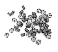 Jeffergarden Inserts de Réparation de Filetage 50 Pièces, Kit d'écrous en Acier Inoxydable pour M8 X 1,25, Accessoires de Protection de Fil Durables pour les Réparations de Métal et de Plastique (1D)