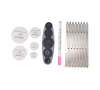 Jeffergarden Jauge de Couture Extensible en Aluminium à 8 Têtes, Règle de Couture, Outil D'espacement des (avec un outil de bricolage à bouton de 5 en 1 sac)