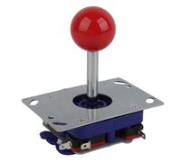 Jeffergarden Joystick de Jeu 2/4/8 Voies avec Poignée à Boule Rouge, Construction en Acier pour Panneaux de Commande en Bois et en Métal, Console de Jeu de, 10 X 6,5 X 12 Cm