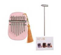Jeffergarden Kalimba Thumb Piano 8 Keys Finger Marimba Musical Instrument avec un Marteau pour le Camping en Voyage et les Fêtes (10.5x7.5x2,6 cm)