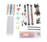 Jeffergarden Kit Amusant de Composants électroniques, Kit de Démarrage Complet avec Module d'alimentation, Planche à Pain et Fils de Raccordement pour Projets et Expériences R3