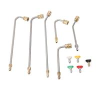Jeffergarden Kit de Baguette d'extension pour Nettoyeur Haute Pression, en Acier Inoxydable avec Buses 30 90 120 Degrés, 4000 PSI pour Nettoyer Les Murs Hauts et Les Gouttières
