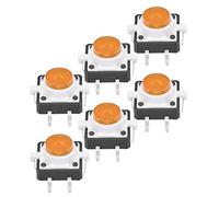 Jeffergarden Kit de Commutateur à Bouton-poussoir Tactile pour équipement TV/audio, 20 Boutons-poussoirs Micro-momentanés LED, Couleur Bleue, adapté aux Produits électroniques (YELLOW)