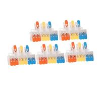 Jeffergarden Kit de Connecteurs de Fil à Levier de Bornier Rapide, Connecteur de Câble de Câblage de Conducteur Enfichable, Ensemble Compact, Connexion Rapide, 6 Mm, 5 Pièces 3 Entrées et 9 Sorties,