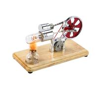 Jeffergarden Kit de Moteur Stirling, Générateur d'électricité LED à Volant en Métal, Modèle d'expérimentation Scientifique Idéal pour Adultes et Enfants (Jeffergarden7yaodw13ej-1)