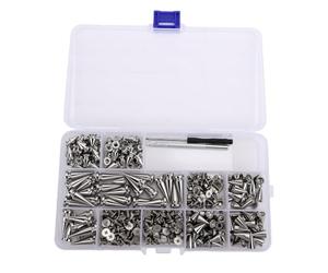 Jeffergarden Kit de Pointes et Goujons Punk, 4 Tailles, Pointes Coniques, Pyramide, Argent Brillant, avec un Outil de Poinçonnage et un Tournevis, 180 Pièces