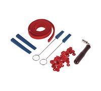 Jeffergarden Kit de Tuner de Piano Professionnel Ensemble D'outils de Réglage Complet avec des Moues en Caoutchouc de Marteau à clé et Cercles de Tempérament en Feutre Rouge
