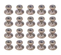 Jeffergarden Lot de 20 Mini Boutons d'armoire en Forme de Champignon en Alliage de Bronze Rétro pour Tiroir, 12,5 X 10,5 Mm, Finition Polie pour Boîtes à Bijoux, Petites Armoires, Décoration de