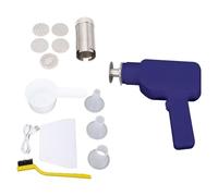 Jeffergarden Machine à Pâtes électrique 304 Presse à Nouilles Portative en Acier Inoxydable 40 W Extrudeuse de Pâte Automatique sans Fil 2000 MAh avec 5 Têtes de Filière pour Macaronis Spaghetti