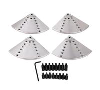 Jeffergarden Mâchoires de Mandrin de Tour Plat 8 Pouces, Outils de Tournage du Bois avec 16 Vis à Bouchon Conique pour Meuleuses et Fraiseuses, 4 Pièces