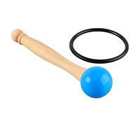 Jeffergarden Maillet de Bol Chantant, Outil de Percussion avec Tête en Caoutchouc et Manche en Bois pour Bols en Cristal, Yoga, Méditation (BLUE)