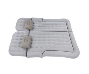 Jeffergarden Matelas Gonflable pour Voiture, Lit de Voyage Gonflable en PVC floqué, Coussin de Couchage 174 X 126 Cm avec 2 Appuie-têtes, Pompe, Sac de Rangement pour SUV, Camping, Voyages sur (Grey)