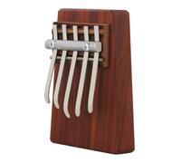 Jeffergarden Mini Piano à Pouce Kalimba à 5 Touches, en Bois D'acacia Massif, Portable, pour Débutants, éducation Musicale (rouge)