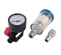 Jeffergarden Mini Régulateur de Pression d'air, Filtre de Piège en Ligne en Alliage d'aluminium, Performances Améliorées pour les Pistolets de Pulvérisation et les Outils Pneumatiques