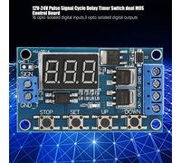 Jeffergarden Minuterie de Retard de Cycle de Signal d'impulsion, Touche d'arrêt 'urgence, Isolation Optocoupleur, Contrôle de Synchronisation en Temps Réel on Off, Sortie Numérique, Module de