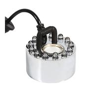 Jeffergarden Mist Machine 24V Couleur Changeante Brumisateur Bougie Fontaine d'eau 12 LED Mist Maker Fogger Pond Fog Atomizer Mist Maker Fontaine d'eau Pond Atomizer (Tête d'atomisation