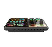 Jeffergarden Mixer Audio avec 2 Modes de Chant DSP Chip 5 de Base et 9 Effets Spéciaux Carte Son USB pour Enregistrement de Chant de Smartphone Informatique en Direct