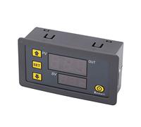 Jeffergarden Module de Relais de Temporisation Numérique, Commutateur de Relais Grand écran ABS avec OP CL LOP, Synchronisation H Min 0 à 999 S, Protection de Connexion Inversée en Mode Veille pour