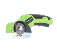 Jeffergarden Nibblers Ciseaux électriques sans Fil, Carton Rechargeable avec Lame en Acier SK5, Batterie 2000 MAh, Lumière LED, pour Couper le Carton, le Cuir et le Plastique en Atelier, à la (GREEN)