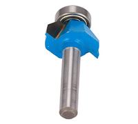 Jeffergarden Outil de Chanfreinage à 45 Degrés, Fraise à Bois de Précision avec Lame en Alliage YG6, Tige Ronde de 1/4 Po pour Toupies CNC et Portatives, Idéal pour les Joints à Onglet et (1/4*/)