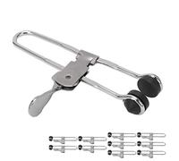 Jeffergarden Outils de Plafond Suspendu Clips de Montage de Carrelage Pinces de Serrage de Grille à Levier Multifonctionnel, Acier Inoxydable, 10 Pièces dans un Ensemble, Opération Facile d'une